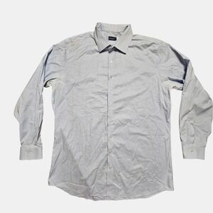 Proper Cloth Non-Iron Micro Check‎ Long Sleeve Button Up Dress Shirt 2XL Cotton